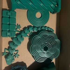 Emerald Green 3D Printed Fidget Bundle 7 Piece Sensory Set
